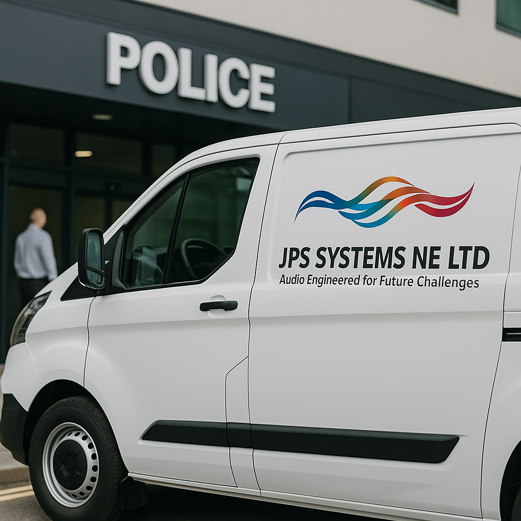 JPS Systems NE Ltd van on site at a client premises