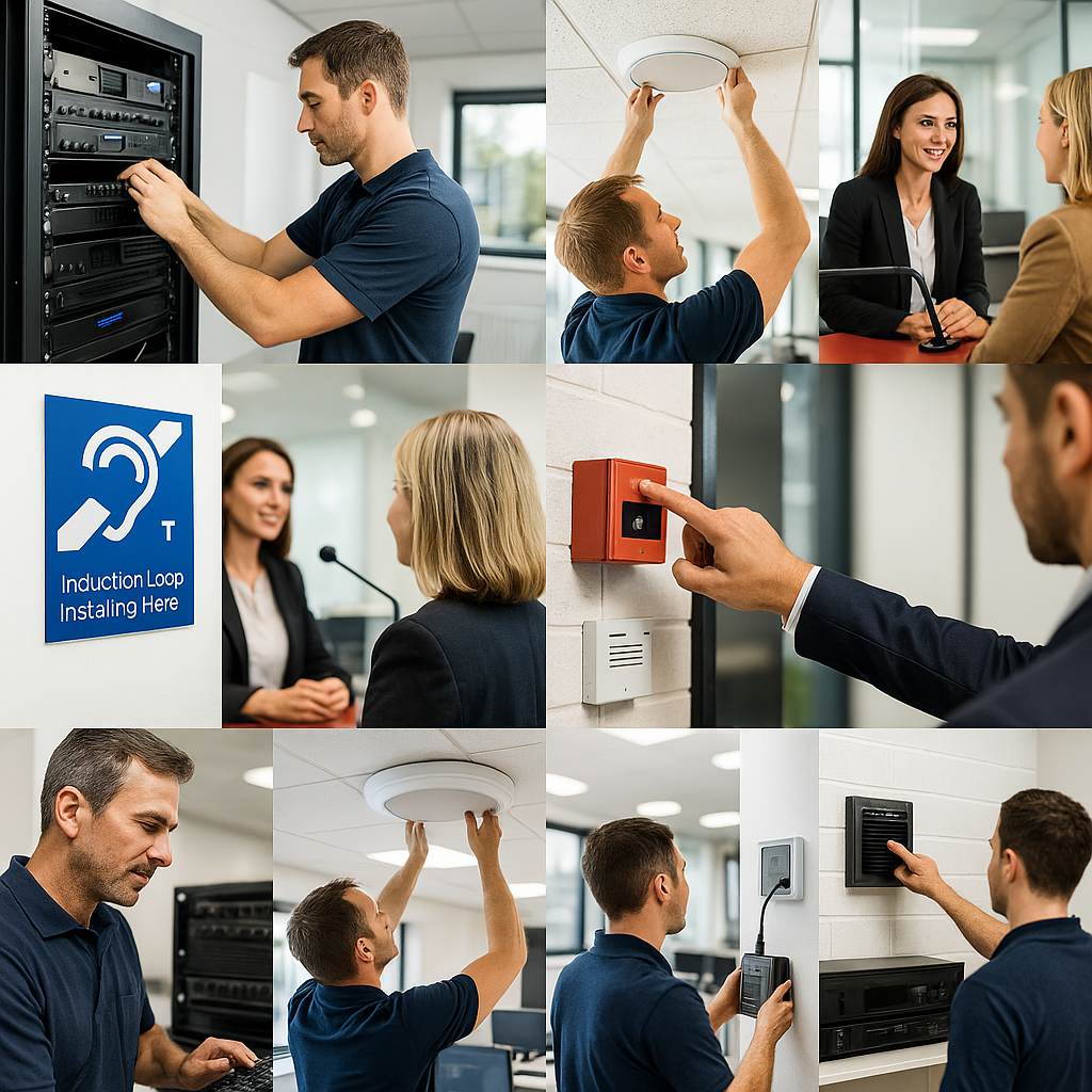 Induction loop equipment and accessibility signage