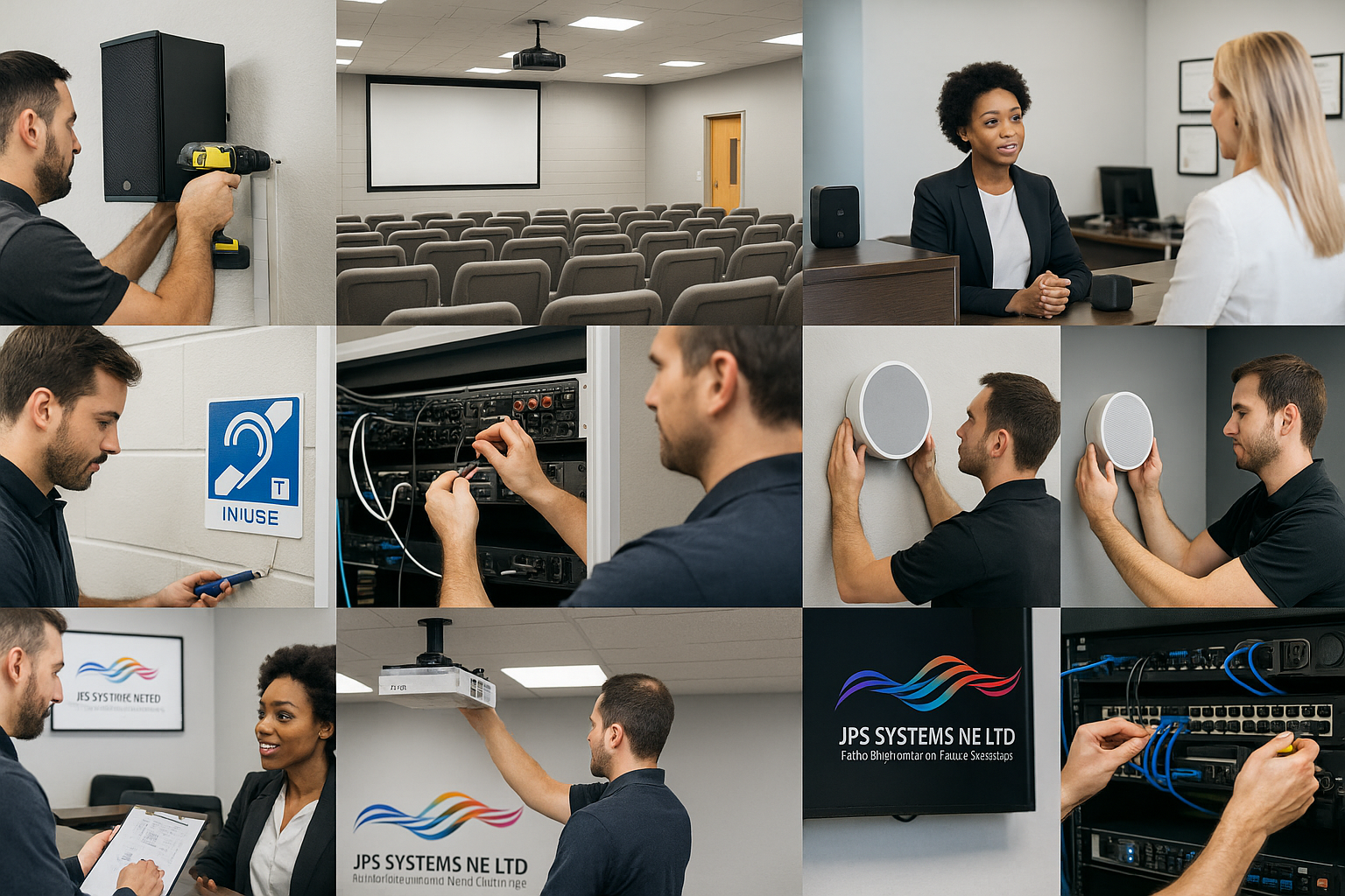 Public address amplifiers, speakers and control equipment